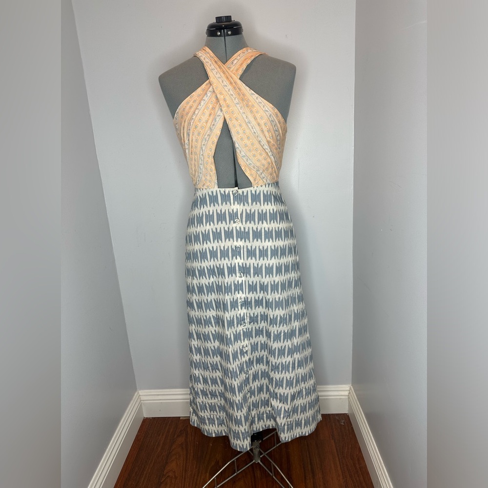 Joie Flippa Geo Print Cotton Midi Dress